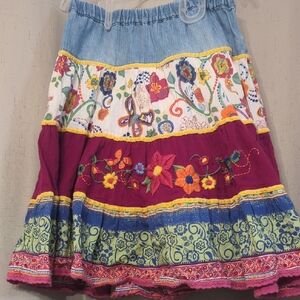 The Children's Place Colorful Embroidered A-Line Skirt
